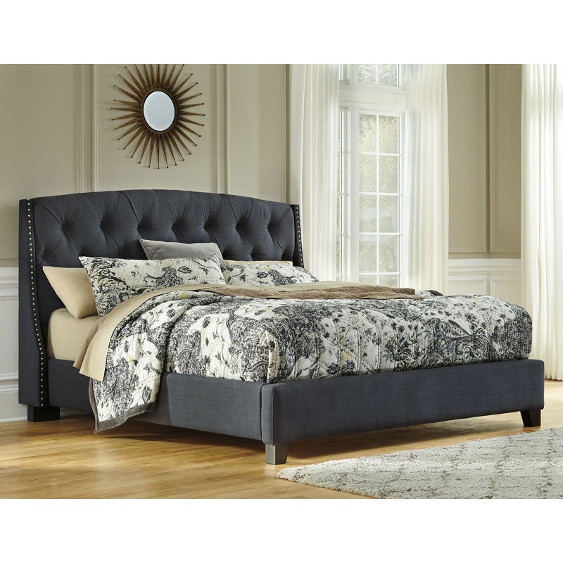 Dark gray 2024 upholstered headboard