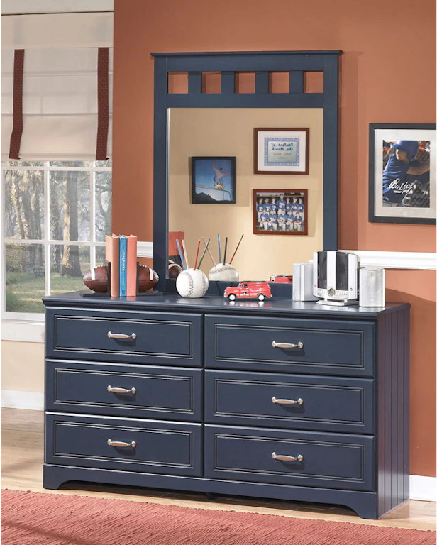 Ashley Leo Dresser and Mirror and Chest and Twin Panel Bed Set B103-21-26-46-52-51-82 - Portland Ashley Leo Dresser and Mirror and Chest and Twin Panel Bed Set B103-21-26-46-52-51-82 - Portland
