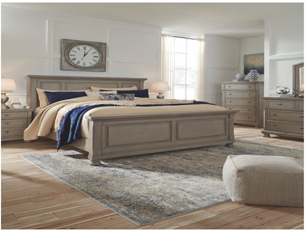 Signature Design By Ashley Porter King Panel Bed In Rustic Brown Nebraska Furniture Mart