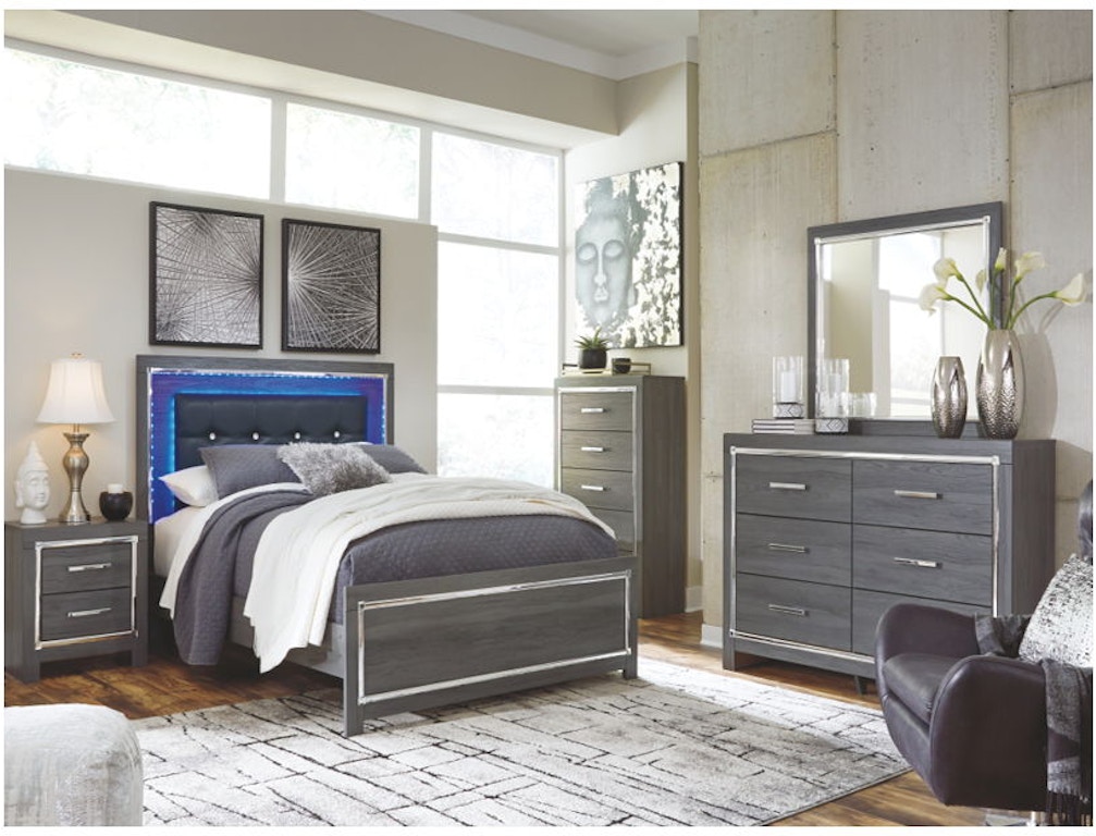 ashley bedroom furniture gray and black lodanna