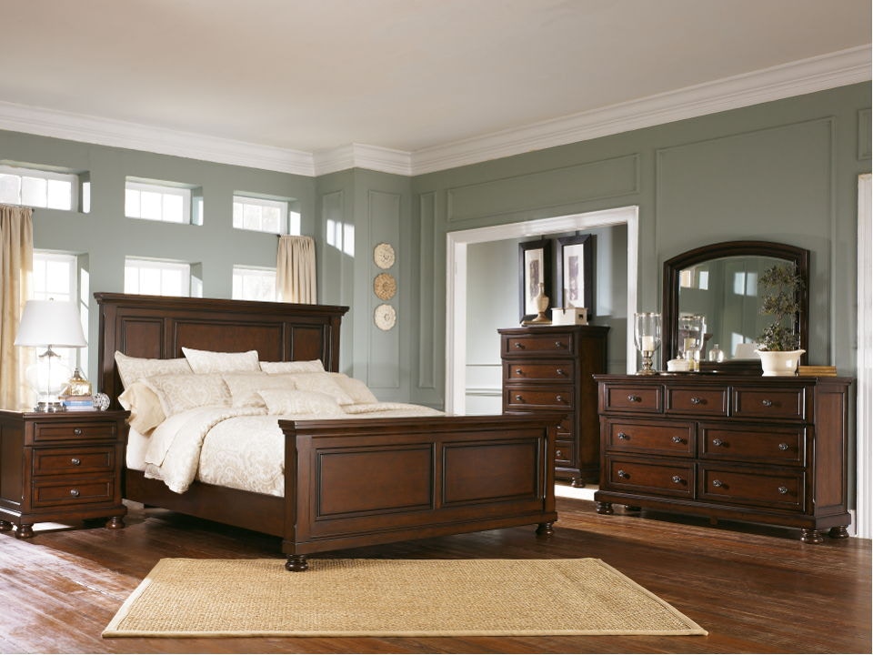 Ashley 6 Piece California King Panel Bed Set B697-31-36-46-58-56-94