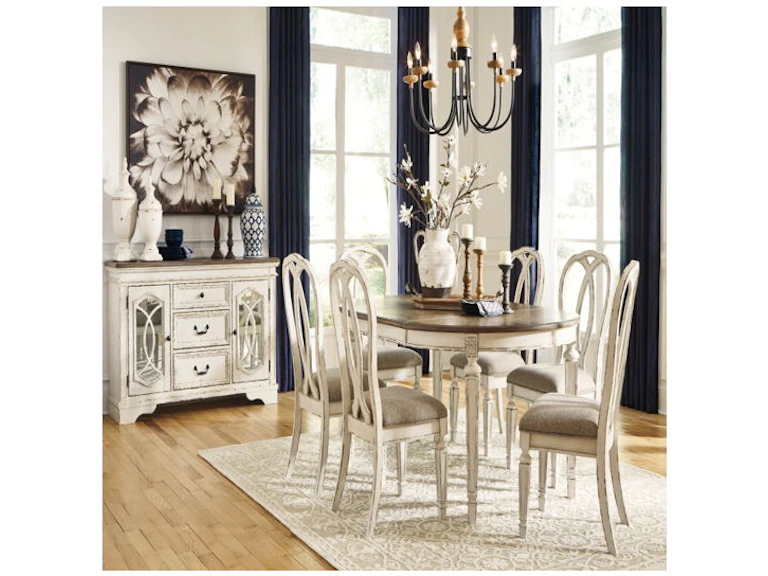 Ashley Realyn 8 Piece Oval Dining Room Extension Table Set D743 35 02 6 60 Portland Or Key Ashley Realyn 8 Piece Oval Dining Room Extension Table Set D743 35 02 6 60 Portland Or Key