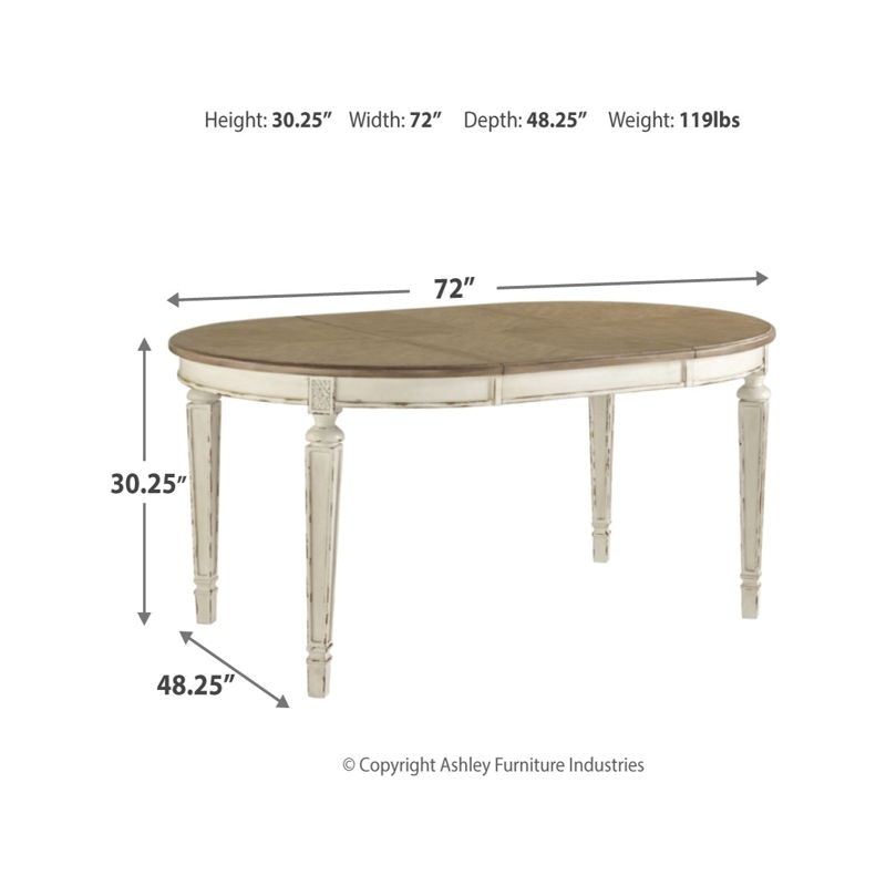 Ashley Realyn 8 Piece Oval Dining Room Extension Table Set D7433502660 Portland, OR Key