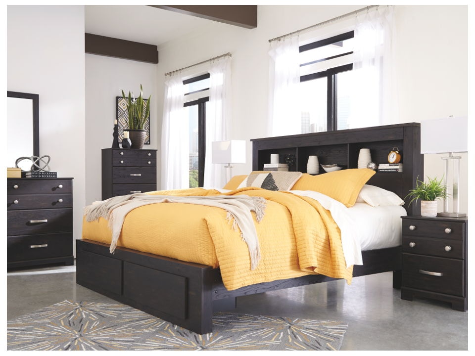 Ashley Reylow 8 Piece Queen Bookcase Storage Bed Set B55531366554S