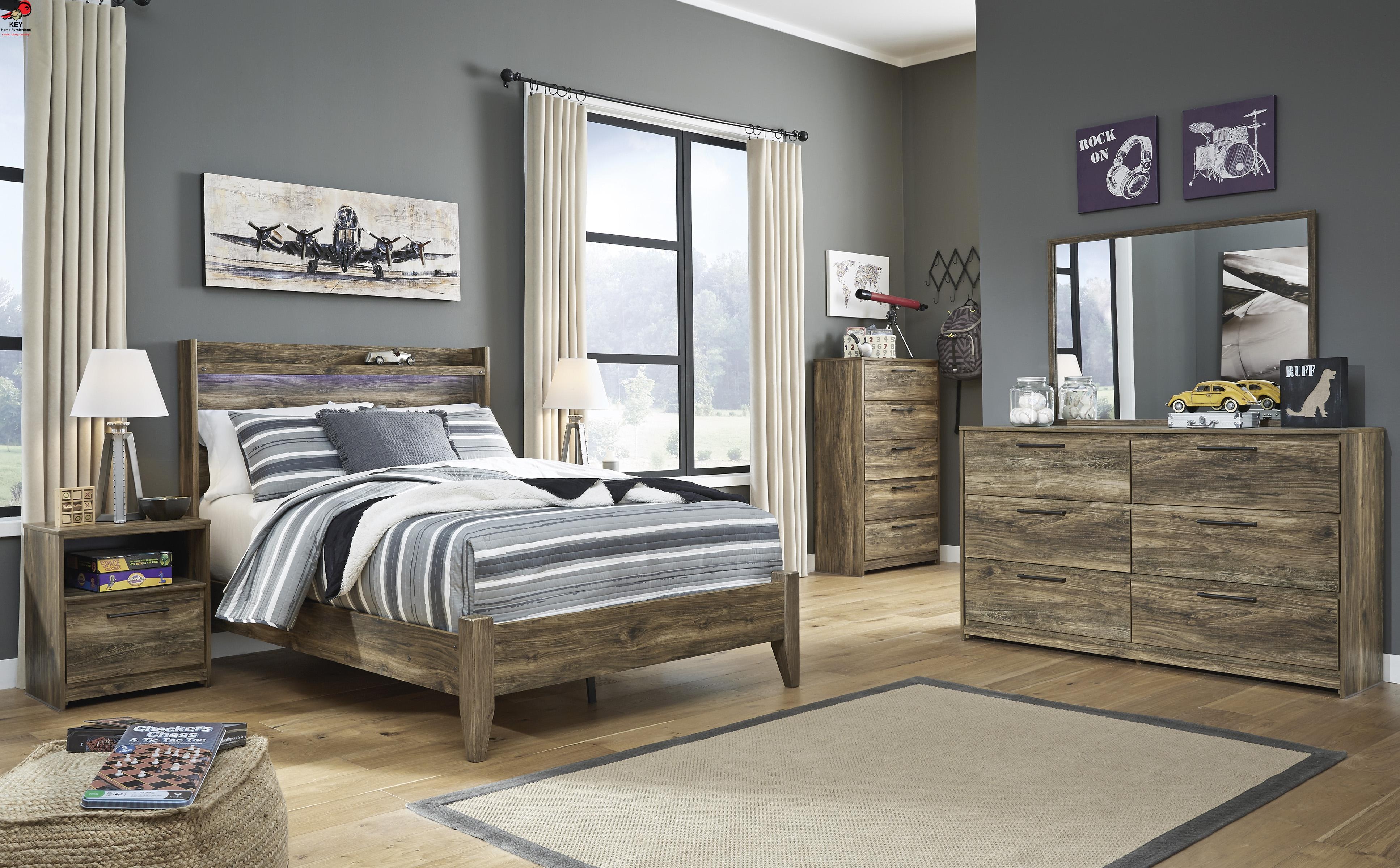 Ashley Rusthaven 6 Piece Full Panel Bed Set B322 31 36 46 87 84 91