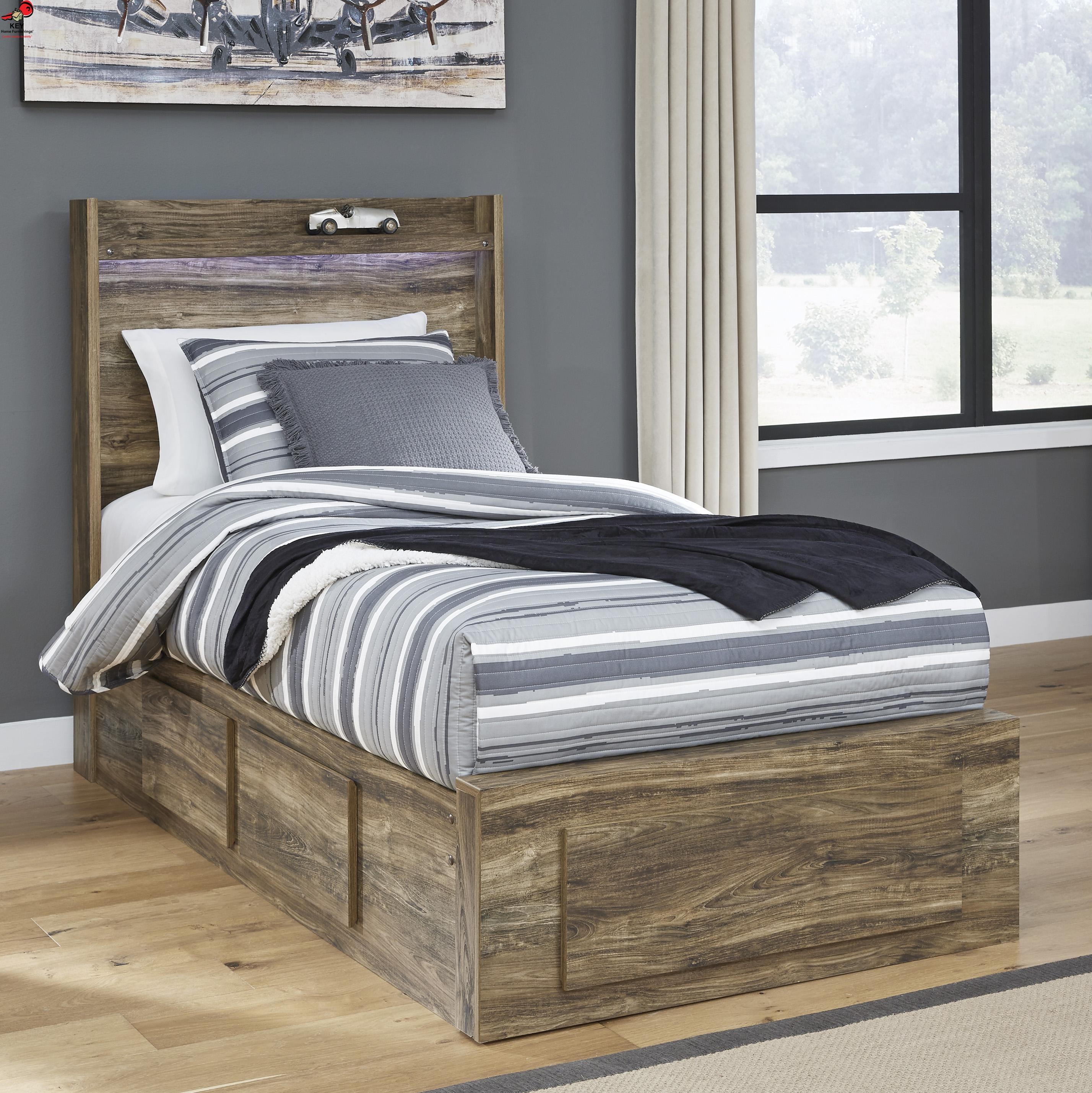 Ashley Rusthaven Twin Panel Storage Bed B3225352S502B10011