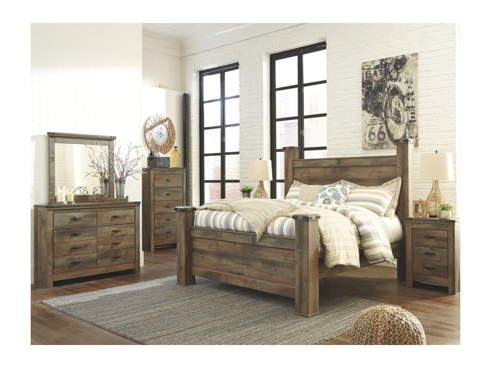 7 Piece King Poster Bed Set