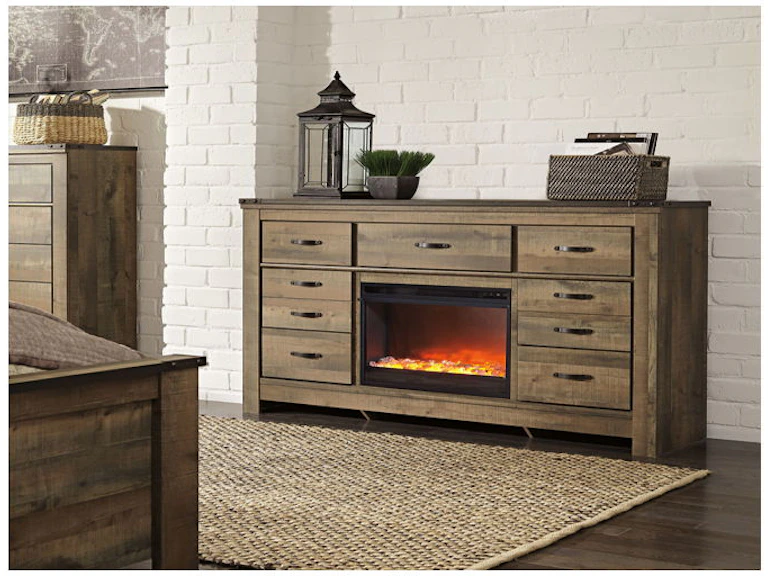 fireplace dresser Waleaf TV Stand with Fireplace, 49 inch Entertainment Center up to 55 inch TV,Dresser for Bedroom, Living Room with Power Outlets & LED This luxurious dresser features eight spacious drawers adorned with quilted velvet and sparkling crystal knobs Trinell Dresser with Electric Fireplace