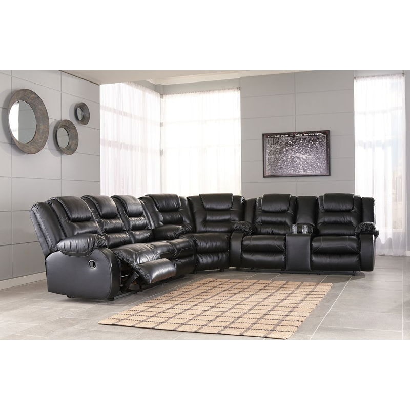 Ashley vacherie black reclining online sofa and loveseat