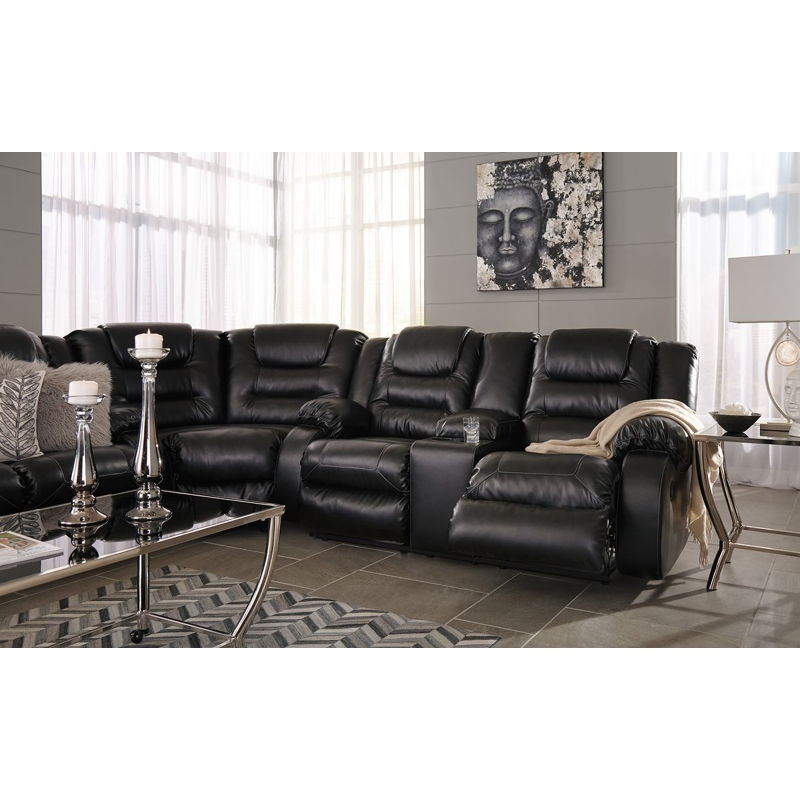 Ashley vacherie double reclining sectional sale