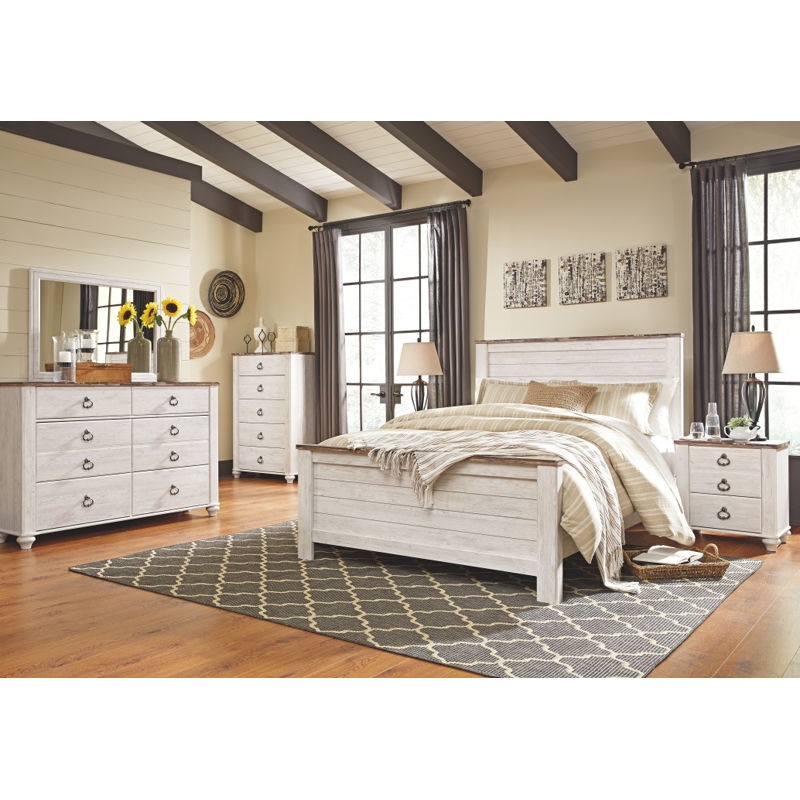 Ashley furniture ホワイト タンス 5段 Signature Design by Ashley Kaslyn 5-Drawer Chest - Bright