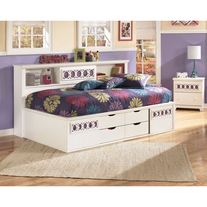 Zayley full 2025 bookcase storage bed