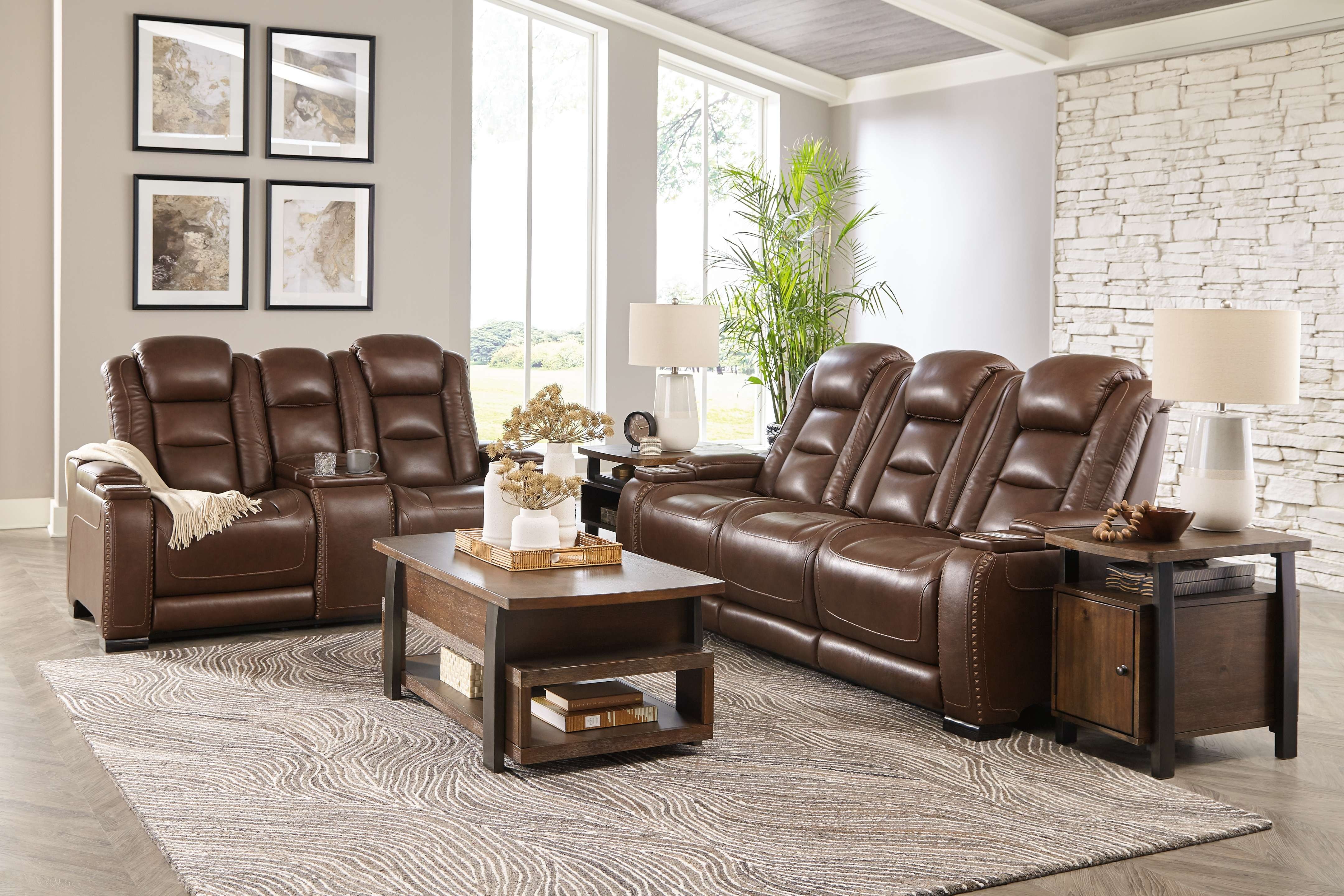 Ashley The Man Den Power Recliner with Adjustable Headrest