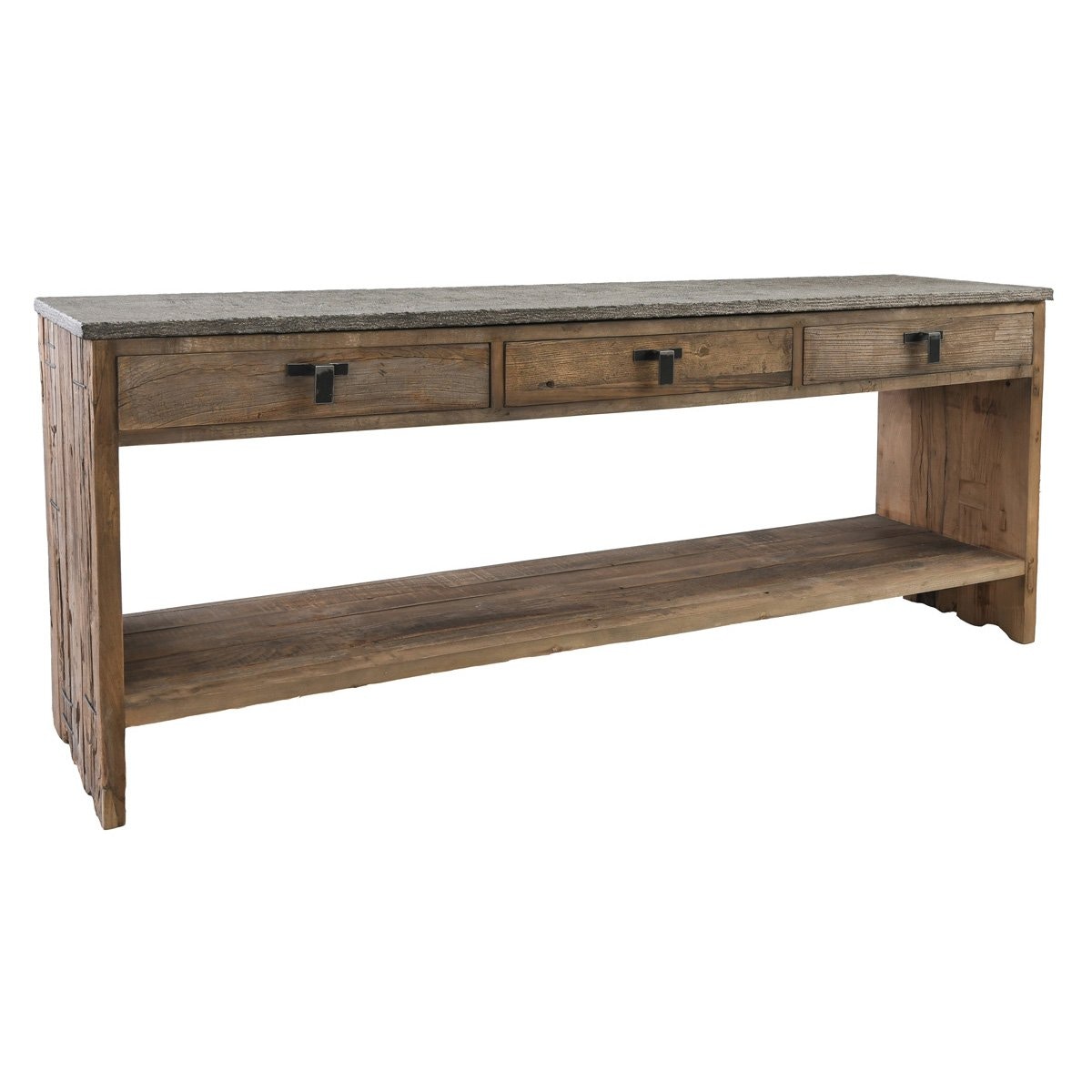 stone console table drawers