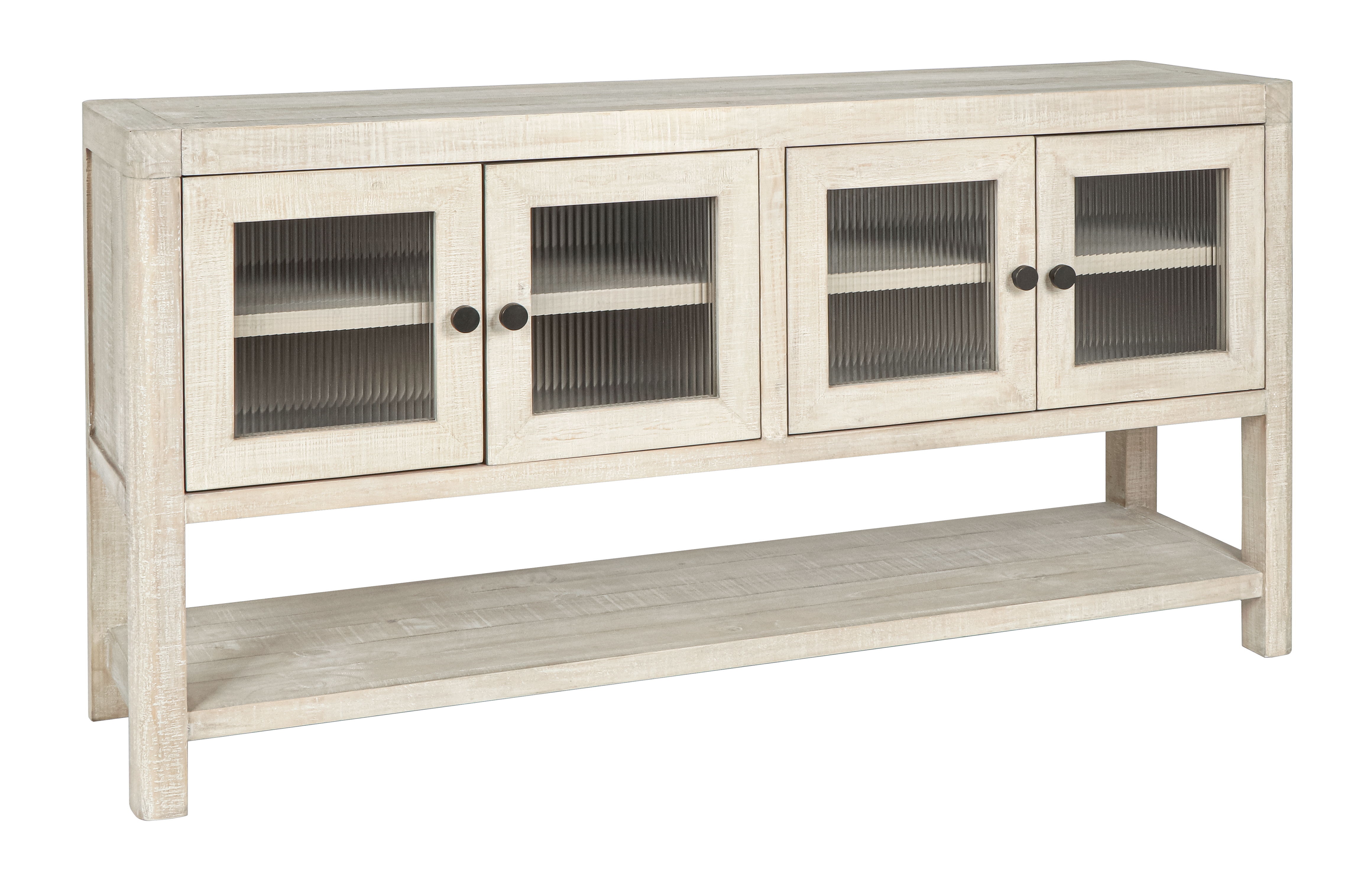 Classic Home Reclaimed Oak 4 Door Cabinet - Thumbnail 4