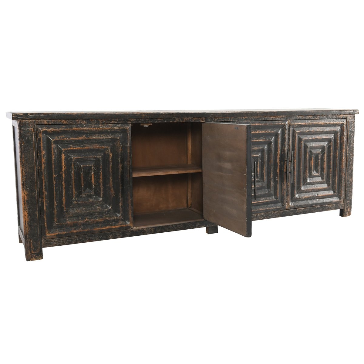 Classic Home Weston 4 Door Sideboard - Thumbnail 4