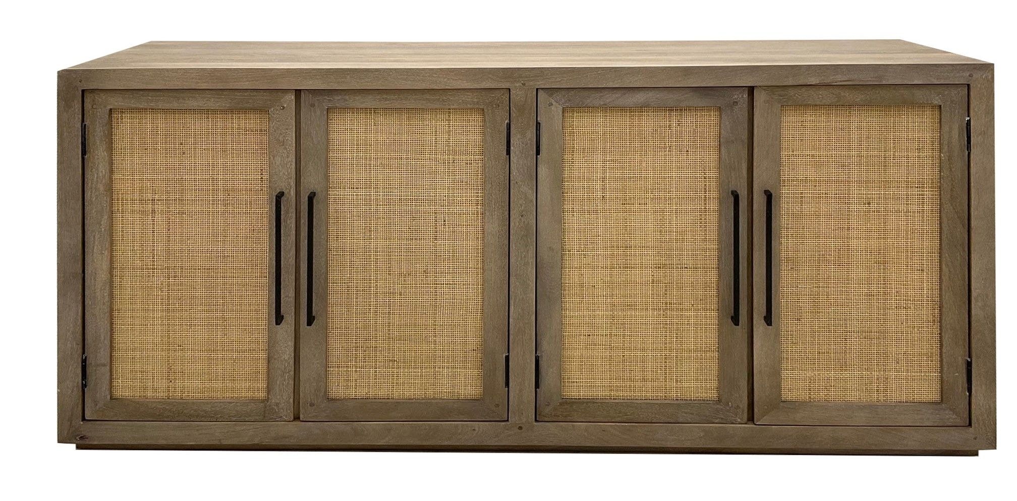 Classic Home Pine Wood 4 Door Cabinet - Thumbnail 2
