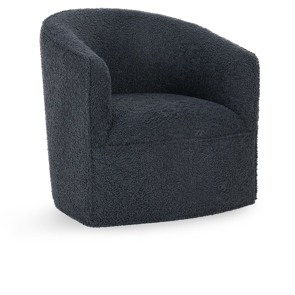 Classic Home Valencia Blue Fabric Swivel Accent Chair - Thumbnail 2