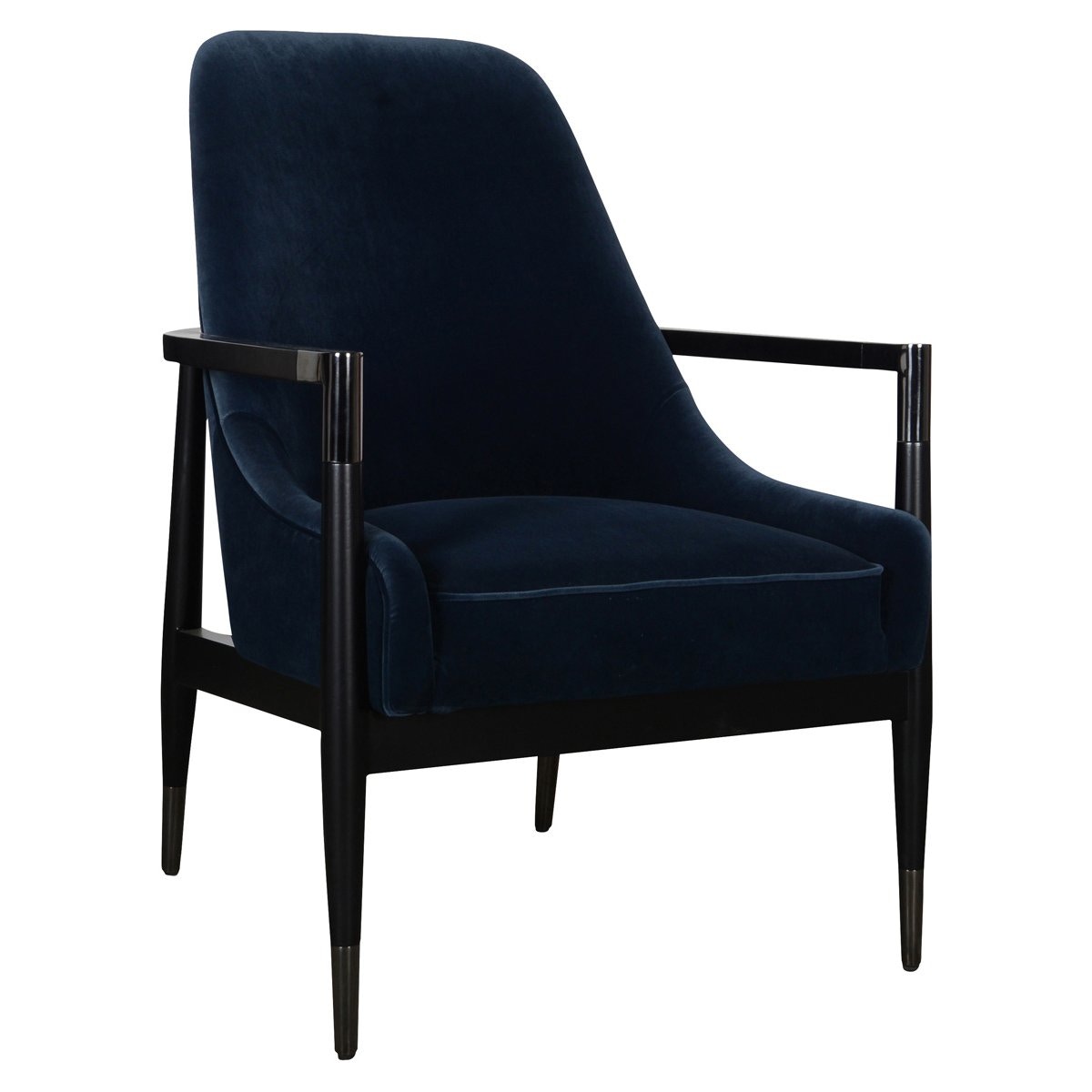 Dark blue deals velvet accent chair