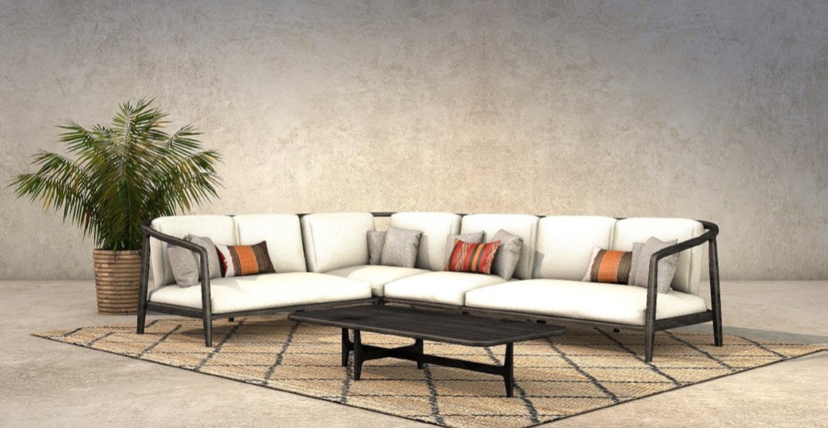 Classic Home Aria Outdoor 4pc Sectional - Thumbnail 4