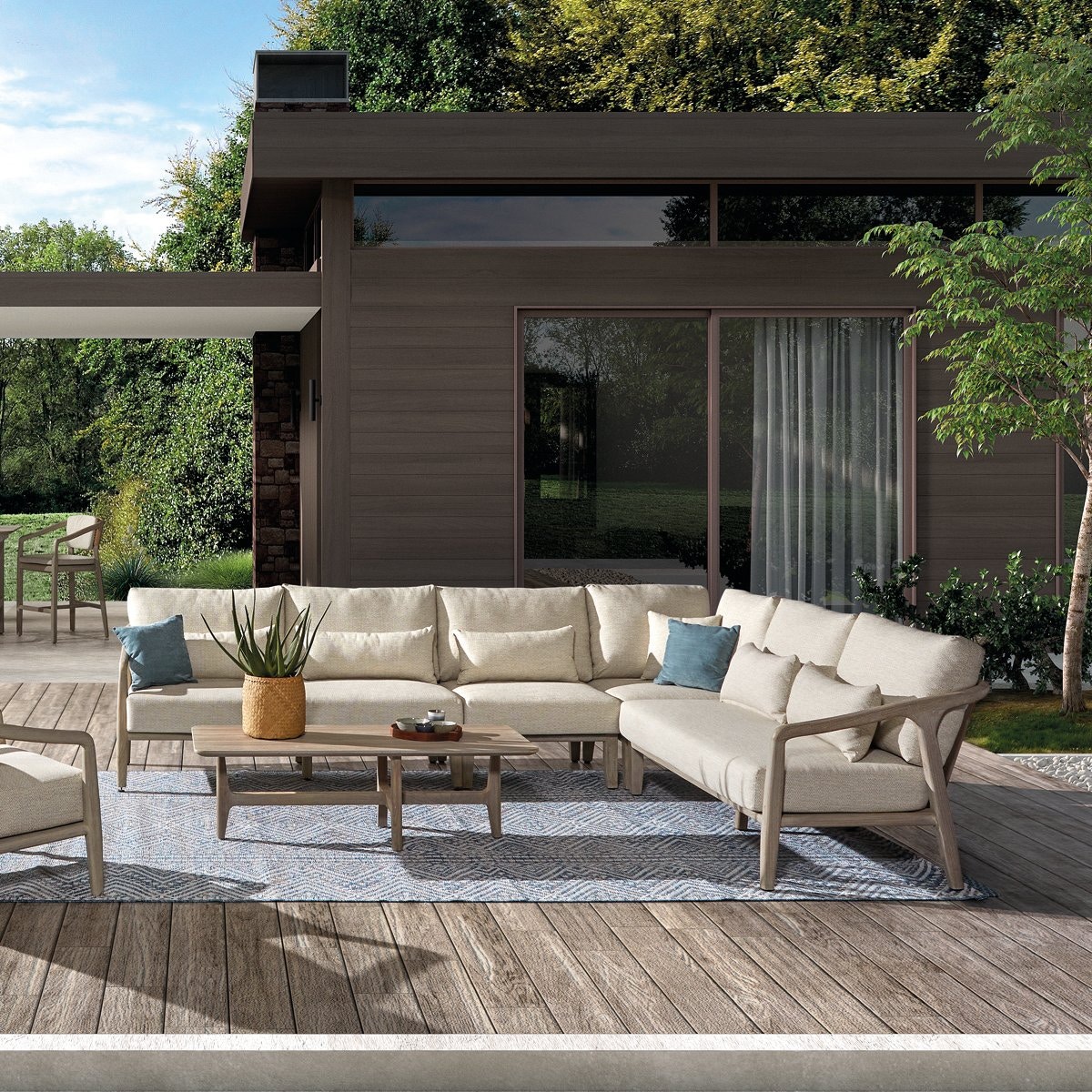 Classic Home Aria Outdoor 4pc Sectional