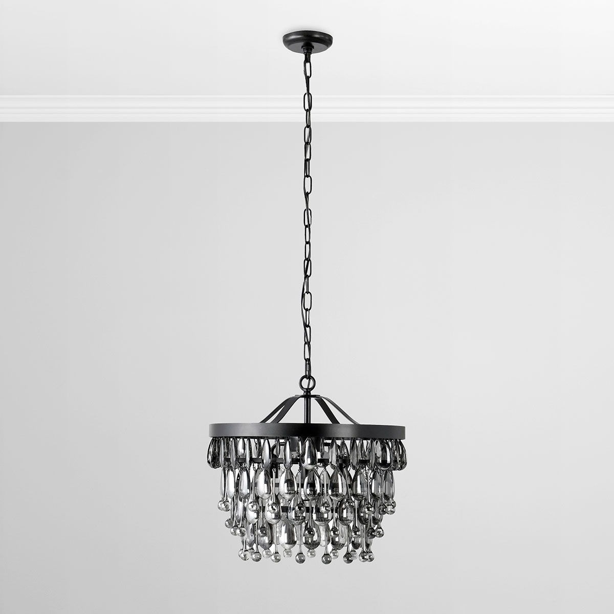 Classic Home Renata Chandelier Small Black - Thumbnail 4
