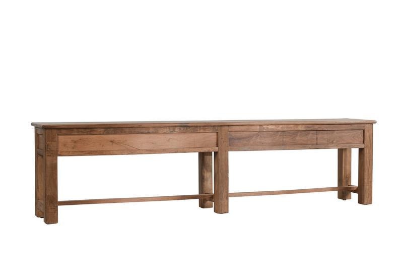 Classic Home Ezra Reclaimed Wood 3 Drawer Console Table - Thumbnail 2