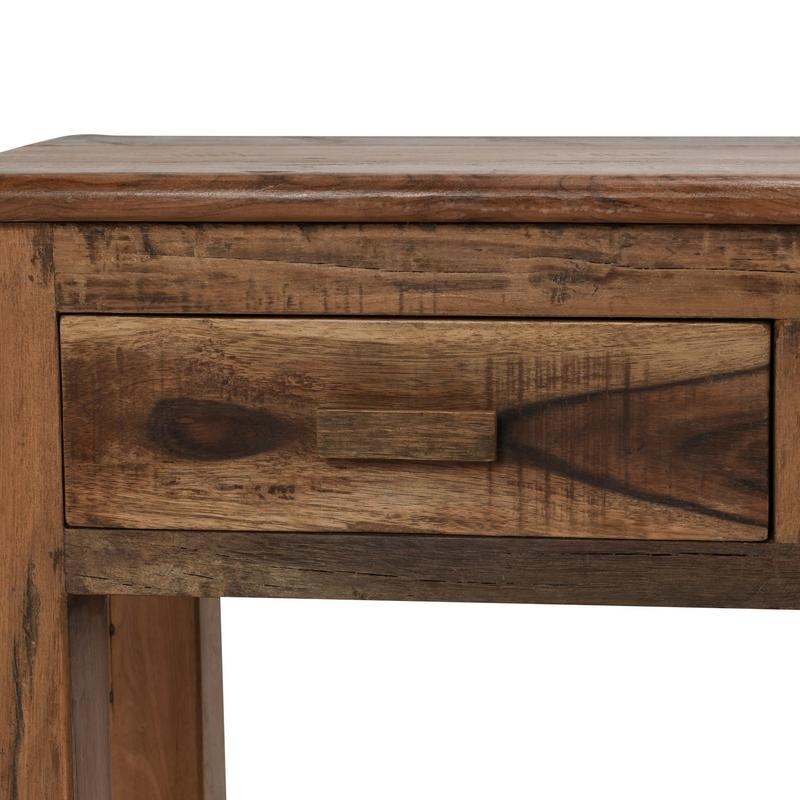 Classic Home Ezra Reclaimed Wood 3 Drawer Console Table - Thumbnail 3