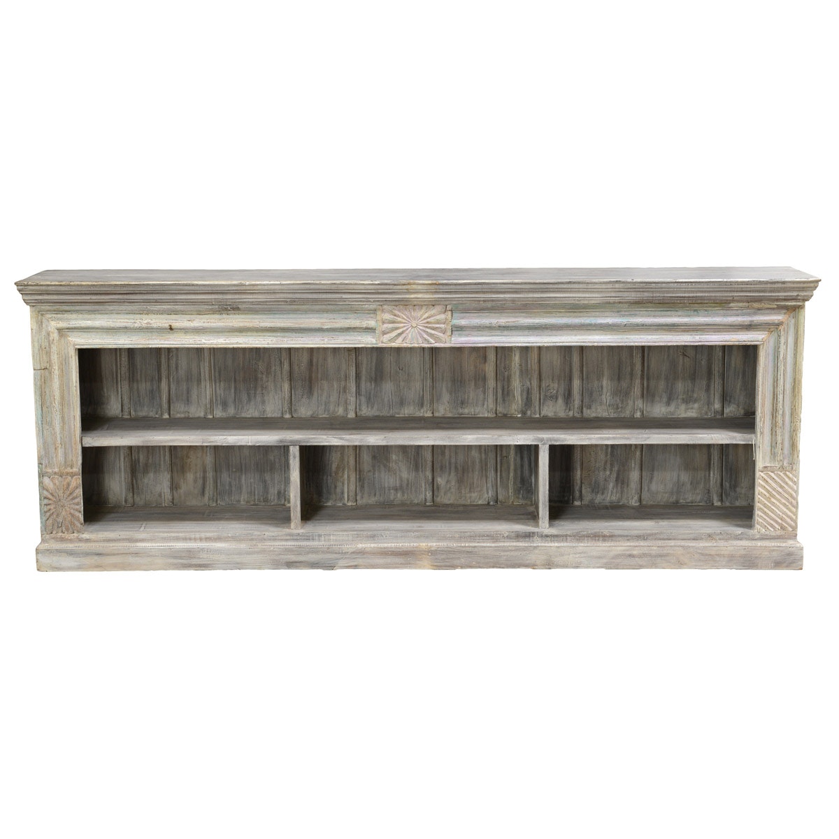 Classic Home 102'' Reclaimed Wood Bookcase - Thumbnail 2