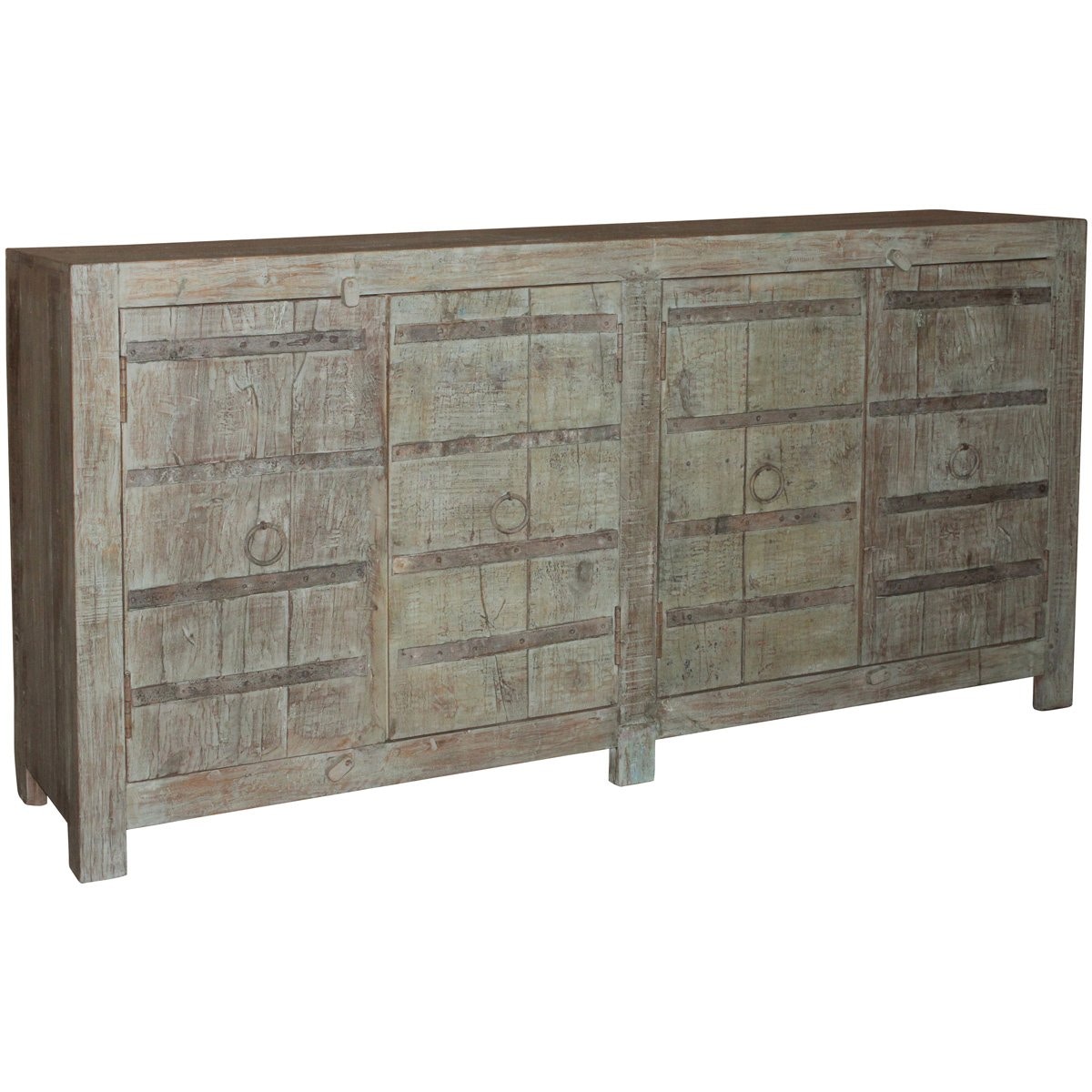 Classic Home 78'' 4 Door Reclaimed Wood Sideboard - Thumbnail 2