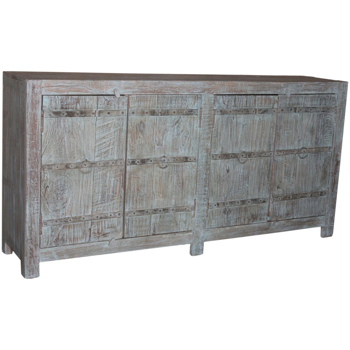 Classic Home 78'' 4 Door Reclaimed Wood Sideboard - Thumbnail 4