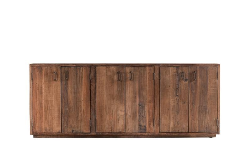 Classic Home Willmark 6-Door Reclaimed Pine Wood Sideboard Buffet - Thumbnail 4