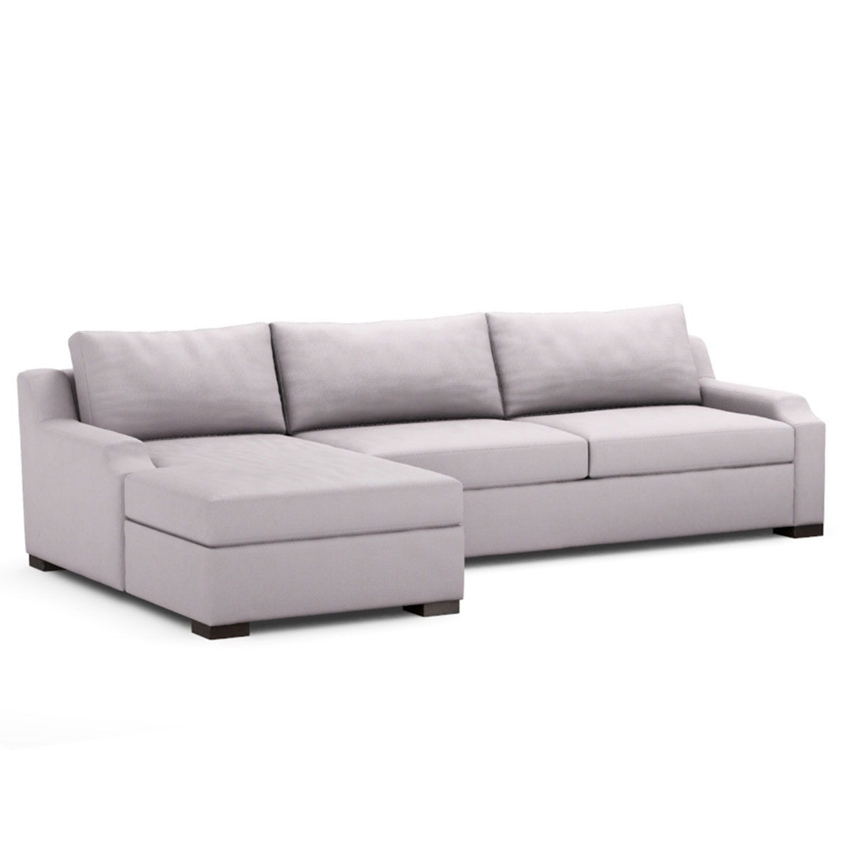 Classic Home Sofa With LAF Chaise, English Modern Arm, Cardigan Fabric 6RIV514EFCACHI