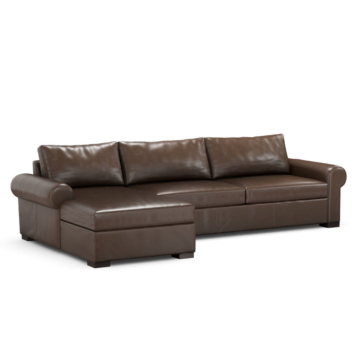 Classic Home Rivera Sofa With LAF Chaise Roll Arm