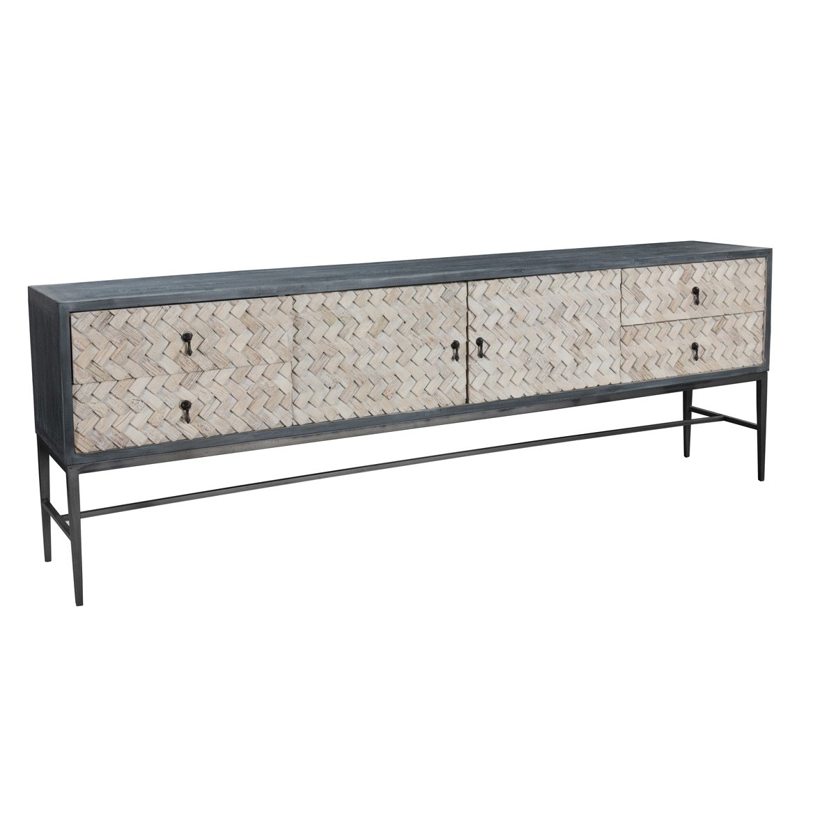 Classic Home Alpine 4 Drawer 2 Door Sideboard - Thumbnail 2