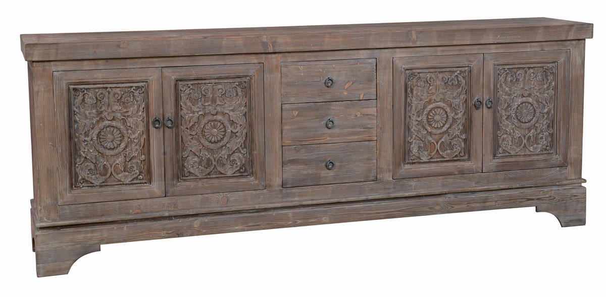 Classic Home Amita 3 Drawer 4 Door Sideboard - Thumbnail 3