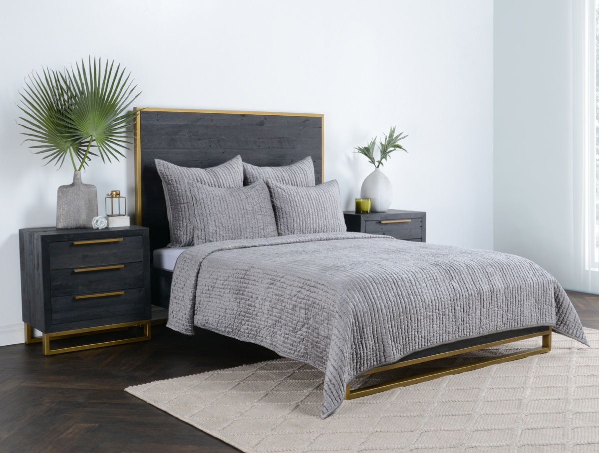 Classic Home Velvet 4 Piece King Quilt Set BEDQ504K