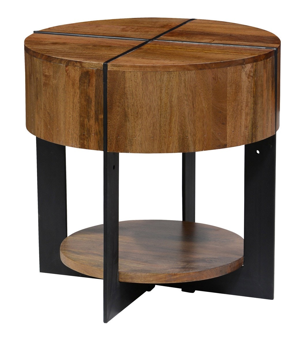 Classic Home Desmond Round End Table Med Brn 51010603 Portland, OR