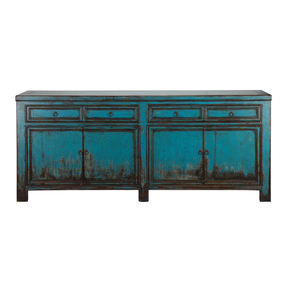 Classic Home Libbit 4 Drawer 4 Door Sideboard Antique Blue Classic Home Libbit 4 Drawer 4 Door Sideboard Antique Blue