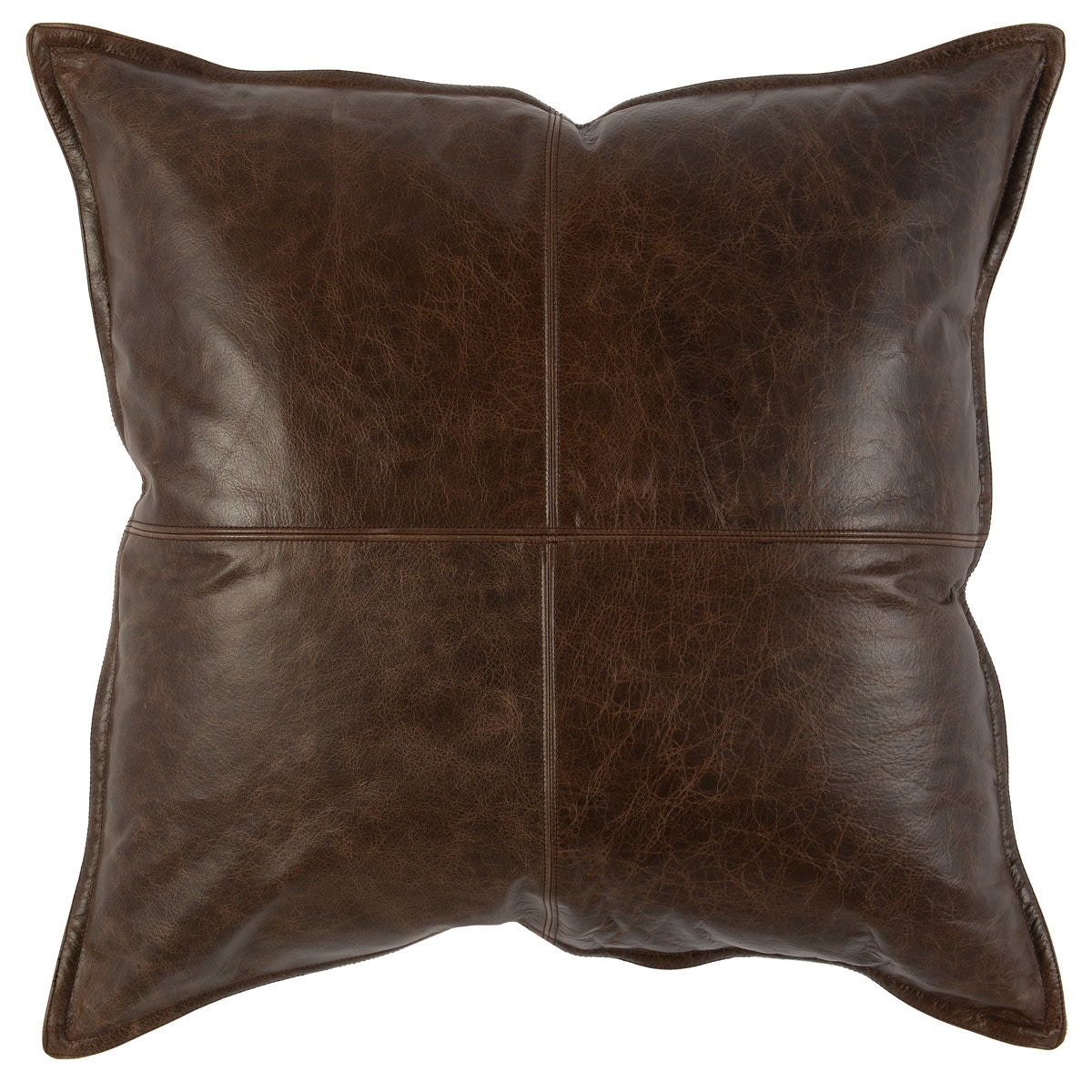 Classic Home SLD Leather Parsons Cocoa Pillow