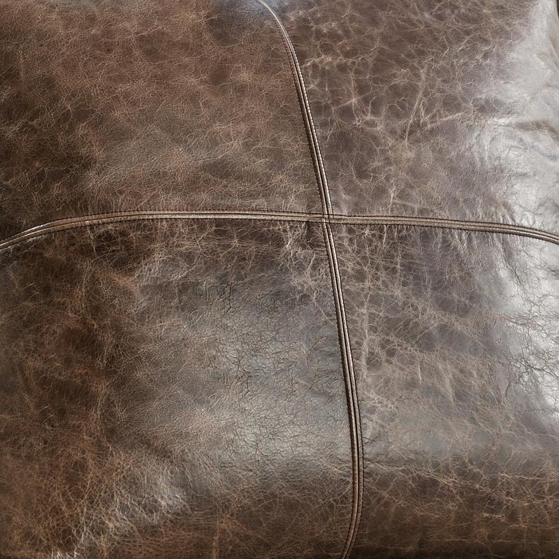 Classic Home SLD Leather Parsons Cocoa Pillow - Thumbnail 4