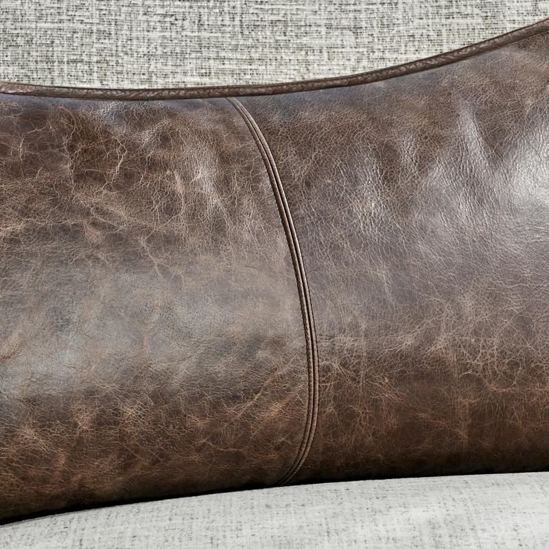 Classic Home SLD Leather Parsons Cocoa Pillow - Thumbnail 3