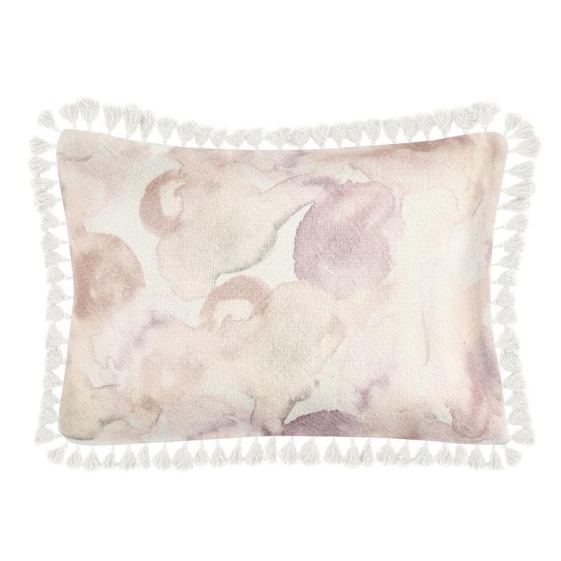 Classic Home Modern Perspective Lily Peach/Crystal Pink Pillow - Thumbnail 2