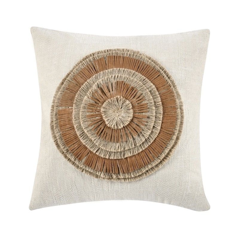 Classic Home Timeless Pueblo Leather Pillow - Thumbnail 2