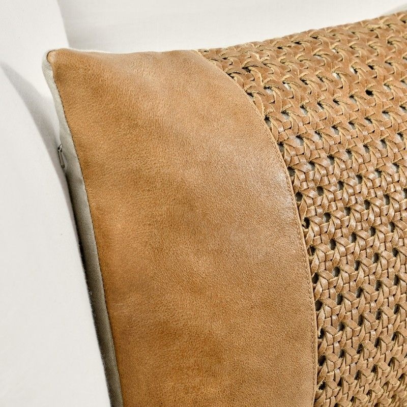 Classic Home Timeless Toscano Leather Pillow - Thumbnail 5