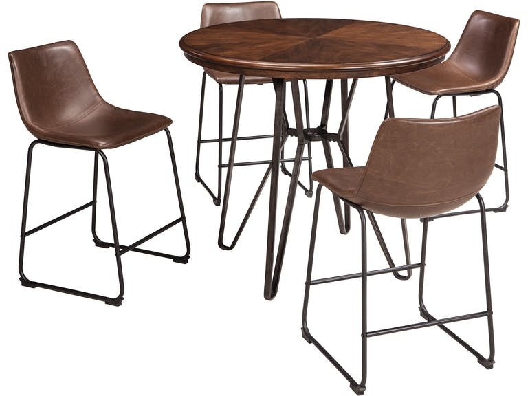 【ラウンドテーブル】Ashley　furniture　アメリカンスタイル Ashley Centiar 5 Piece Round Counter Dining Set - Portland, OR