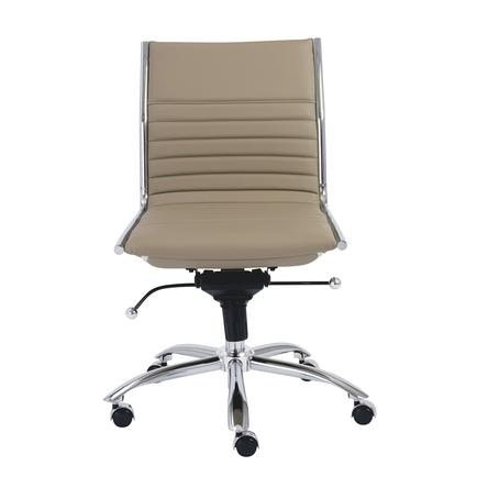 Euro Style Dirk Armless Low Back Office Chair 01266TPE Portland