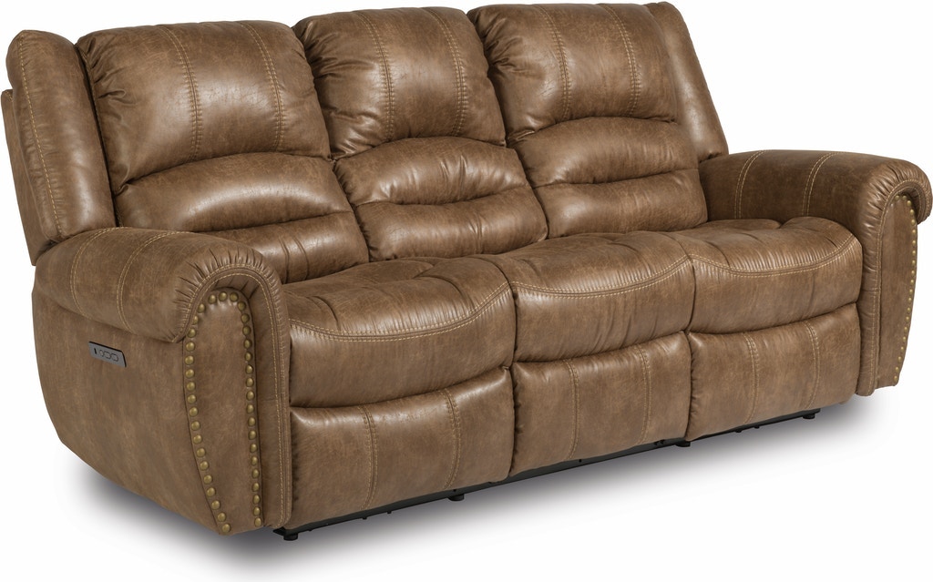 Flexsteel Town Power Reclining Sofa with Power Headrests 1010 62PH Portland OR Key Home