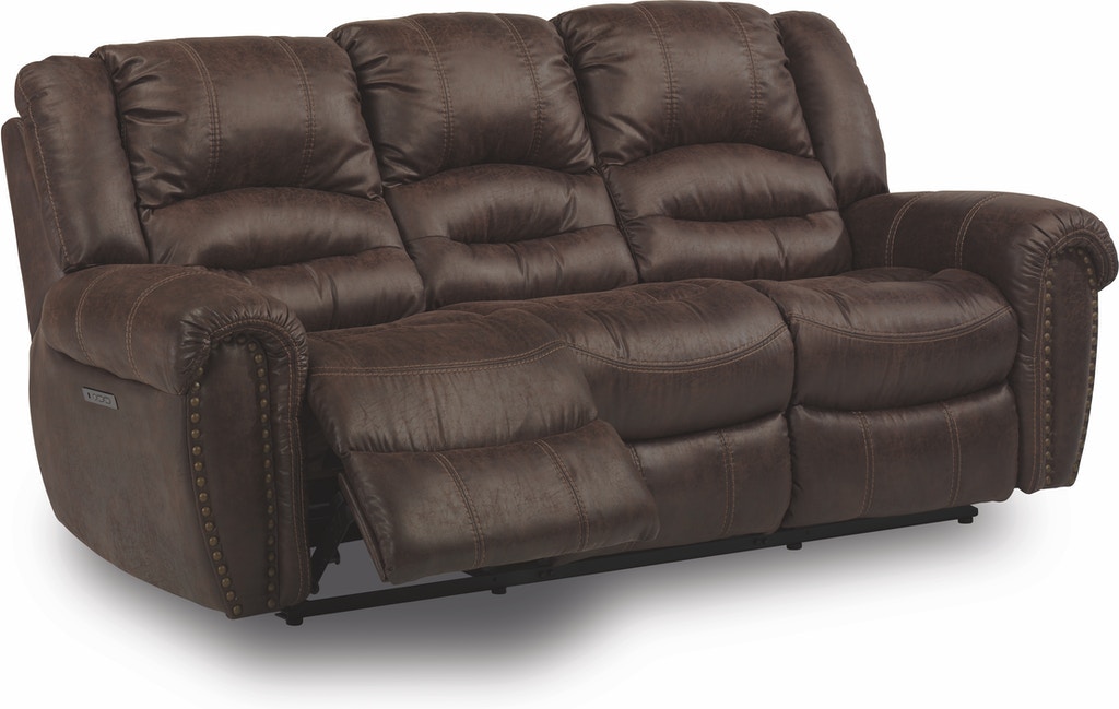 Flexsteel Town Power Reclining Sofa with Power Headrests 1010-62PH