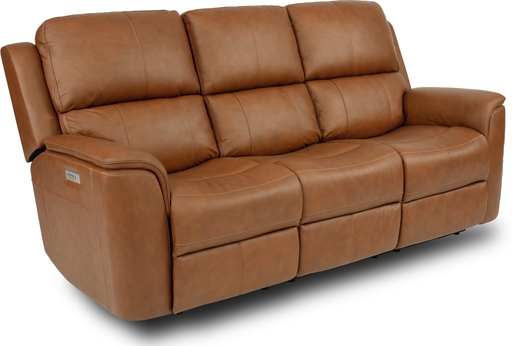 flexsteel power reclining sofa with power headrest